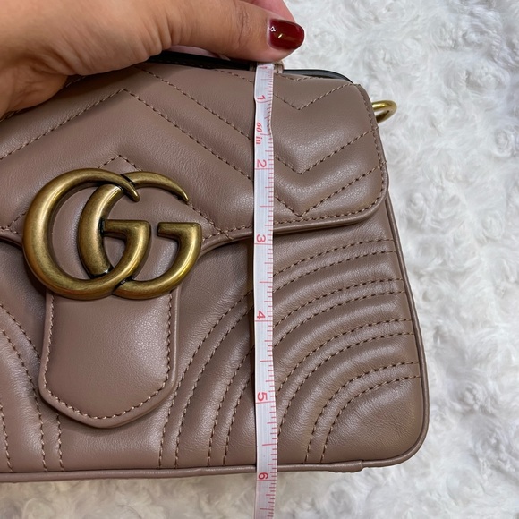 Gucci GG Marmont Dusty Pink Mini Top Handle Bag 🩷 - Picture 12 of 16
